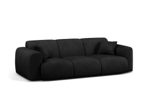Canapea neagra din textil pentru 3 persoane Molino Chenile Micadoni