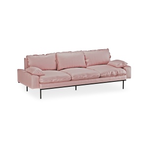 Canapea roz din textil pentru 4 persoane Retro Wise HKliving