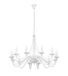 Candelabru alb din metal cu 12 becuri Roza Quiet Object
