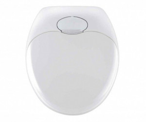 Capac pentru toaleta alb din plastic Family Easy Wenko