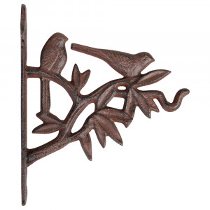 Carlig pentru agatat ghivece maro din metal Two Birds Esschert Design