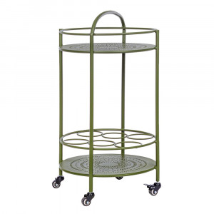 Carucior pentru exterior verde din metal Burton Bizzotto