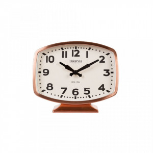 Ceas de masa din fier si PVC 19x23 cm Thea LifeStyle Home Collection
