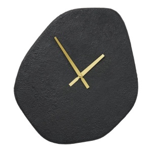 Ceas de perete oval negru din ciment 38x45 cm Vienna House Nordic