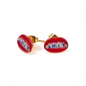 Cercei aurii din metal Stud Seletti