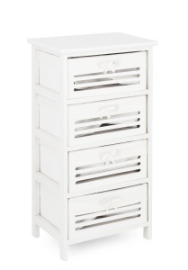 Comoda alba din lemn 40 cm Leny Medium Bizzotto