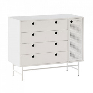 Comoda alba din metal 97 cm Punto Teulat