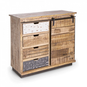 Comoda maro din lemn 90 cm Tudor Bizzotto