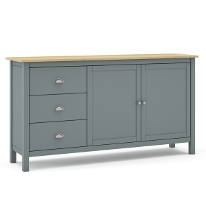 Comoda maro/verde khaki din lemn 150 cm Misti Quiet Object