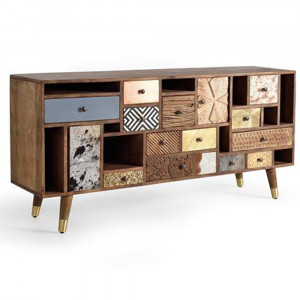 Comoda multicolora din lemn 160 cm Mumbai Giner y Colomer