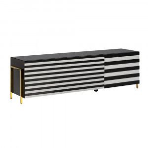 Comoda TV alba/neagra din metal 145 cm Tak Thai Natura
