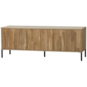 Comoda TV maro din lemn 150 cm Gravure Oak Woood