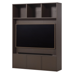 Comoda TV maro din lemn 160 cm Meggy Woood