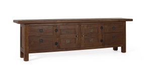 Comoda TV maro din lemn 180 cm Nova Giner y Colomer