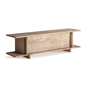 Comoda TV maro din lemn 220 cm Jacquard Vical Home