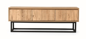 Comoda TV maro/neagra 140 cm Tilsim The Home Collection