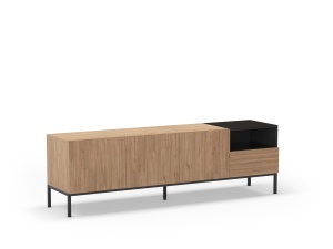 Comoda TV maro/negru din metal 180 cm Cailin The Home Collection