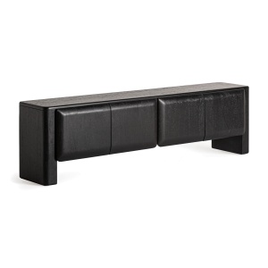 Comoda TV neagra din lemn 200 cm Norfolk Vical Home