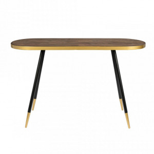 Consola maro/neagra din lemn 121 cm Denise Quiet Object
