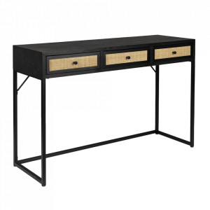 Consola neagra din metal 120 cm Guuji Quiet Object