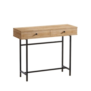 Consola neagra/maro din metal 86 cm Esta The Home Collection