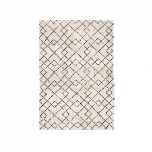 Covor ivoriu/negru din bumbac 200x300 cm Janson Broste Copenhagen