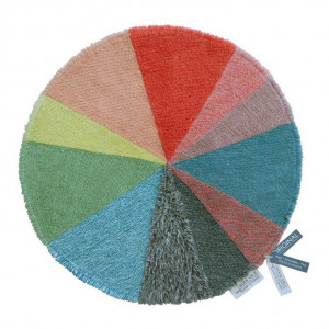 Covor multicolor din lana 120 cm Pie Chart Lorena Canals