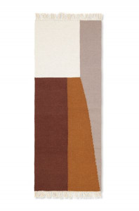 Covor multicolor din lana si bumbac 70x180 cm Kelim Borders Ferm Living