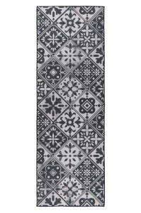 Covor pentru bucatarie gri din fibre sintetice 60x180 cm Luna Orient Lalee