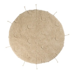 Covor pentru copii crem din bumbac 100 cm Moon Lorena Canals