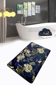 Covoras de baie multicolor din fibre sintetice 80x100 cm Blanket The Home Collection