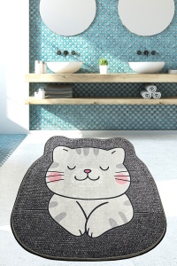 Covoras de baie multicolor din fibre sintetice 80x80 cm Neko The Home Collection