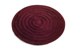 Covoras de baie rosu din fibre sintetice 90 cm Round The Home Collection