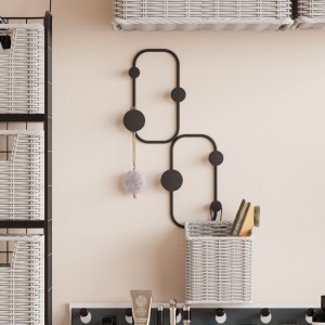 Cuier negru din metal Double Lora The Home Collection