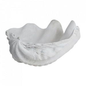 Decoratiune alba din polirasina 10 cm Shell Mette Ditmer Denmark