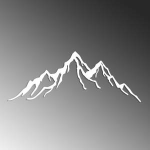 Decoratiune de perete alba din metal 20x52 cm Mountain - 12 The Home Collection