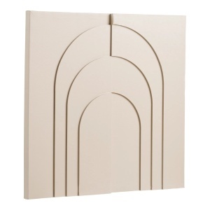 Decoratiune de perete bej din fibre sintetice 60x60 cm Ina House Nordic