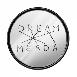 Decoratiune de perete cu oglinda din MDF 70 cm Dream Merda Seletti