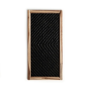 Decoratiune de perete maro/neagra din ratan 50x100 cm Phil Vical Home