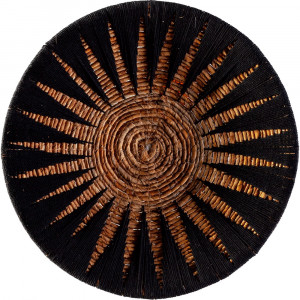 Decoratiune de perete maro/negru din fibre naturale 50 cm Aslei Thai Natura