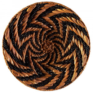 Decoratiune de perete maro/negru din fibre naturale 50 cm Aslei Thai Natura