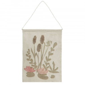 Decoratiune de perete multicolora din bumbac 45x60 cm Magic Pond Lorena Canals