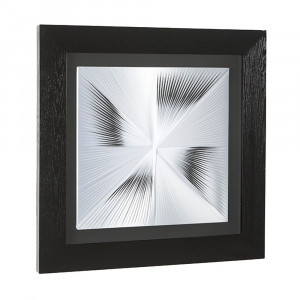 Decoratiune de perete neagra din lemn 90x90 cm Kopl Thai Natura