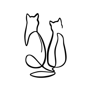 Decoratiune de perete neagra din metal 48x72 cm Couple Cat Love The Home Collection