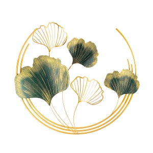 Decoratiune de perete verde/aurie din metal 70 cm Weifang The Home Collection