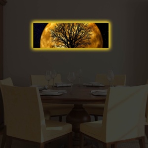 Decoratiune luminoasa multicolora din fibre naturale Moon The Home Collection