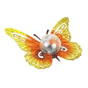 Decoratiune luminoasa pentru exterior multicolora din metal 12 cm Butterfly Art Wenko