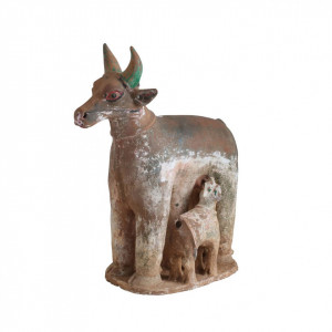 Decoratiune maro din piatra 53 cm Nandi Calf Raw Materials