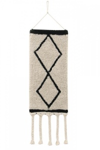 Decoratiune perete din bumbac bej/negru 25x80 cm Bereber Lorena Canals