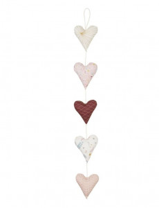 Decoratiune suspendabila multicolora din bumbac organic Hearts Cam Cam